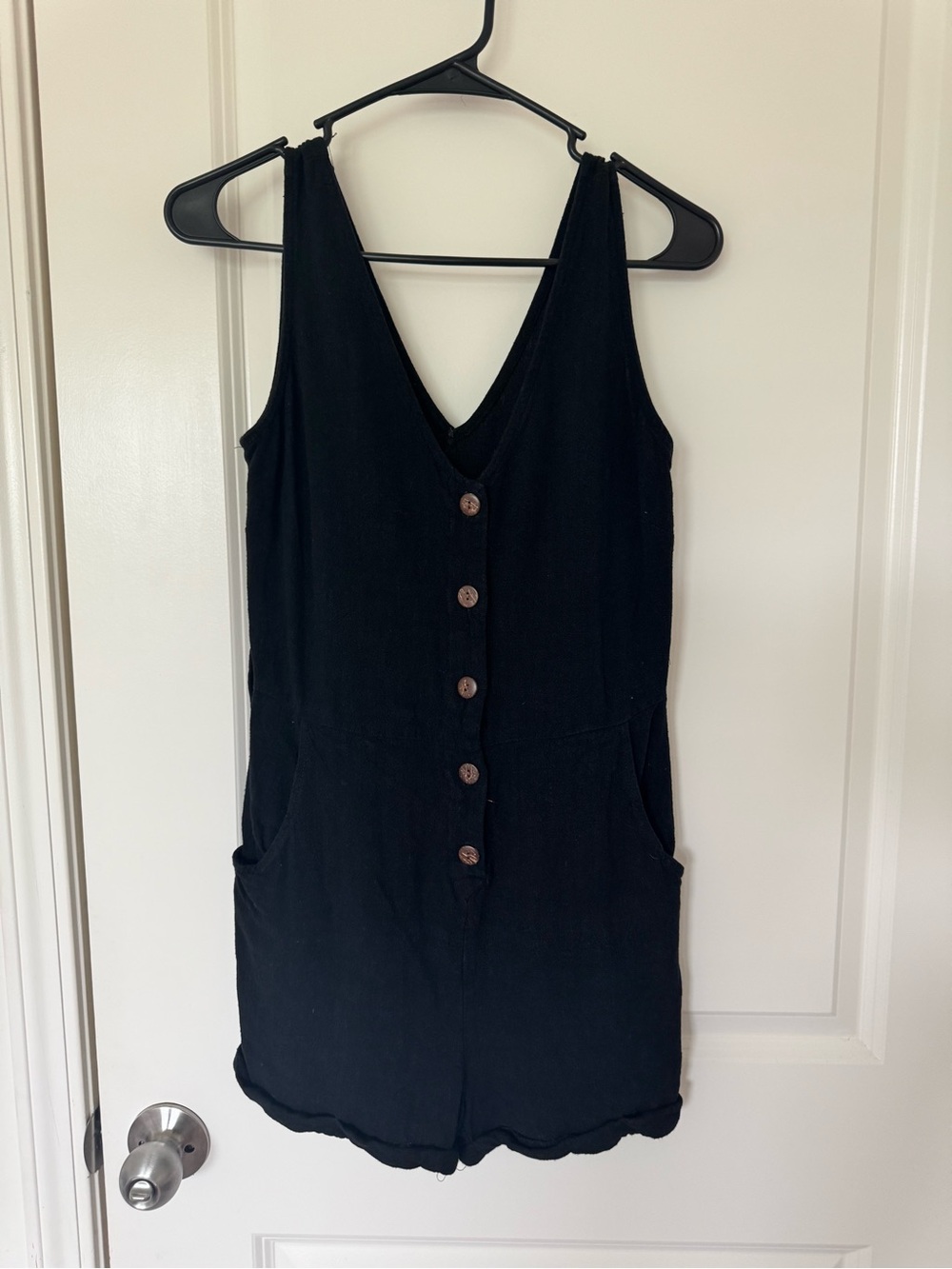 Nicely used: Black Button-Front Romper size S
